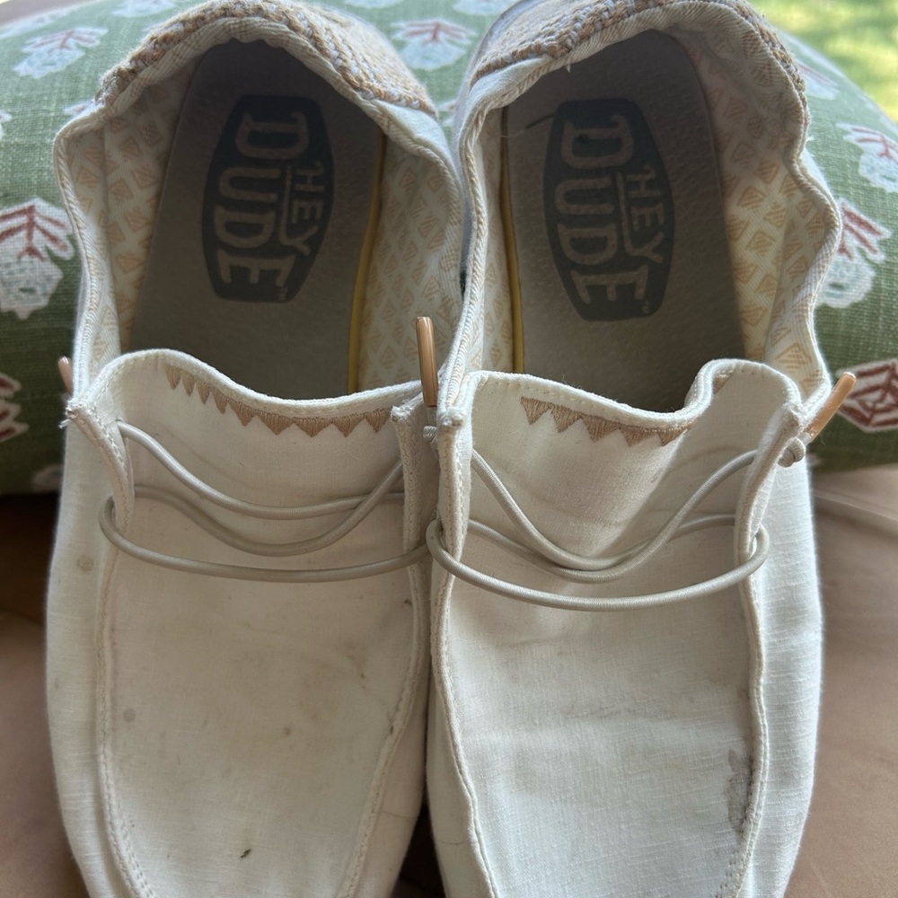 Hey Dude Off-White Slip-On Shoes
